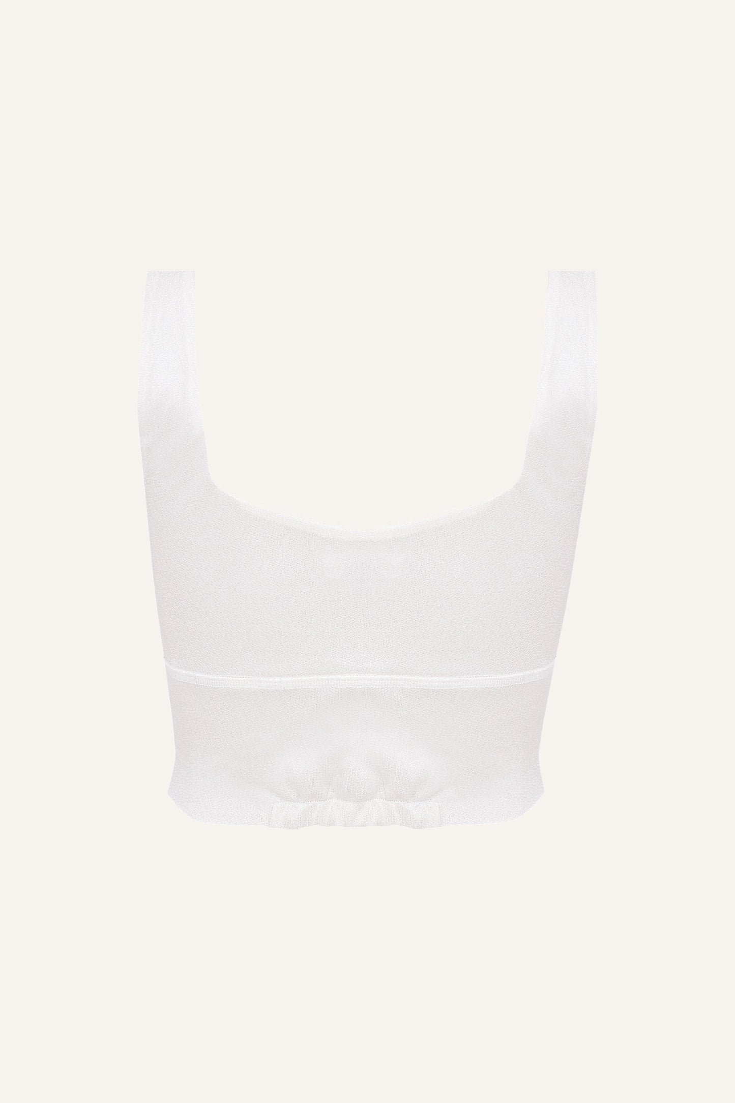 Women's Silk Sports Bra - White